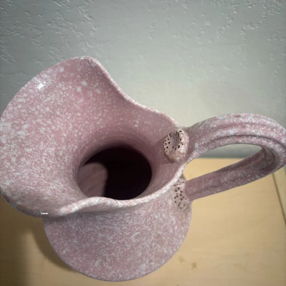 Vintage Pink Pitcher Vase